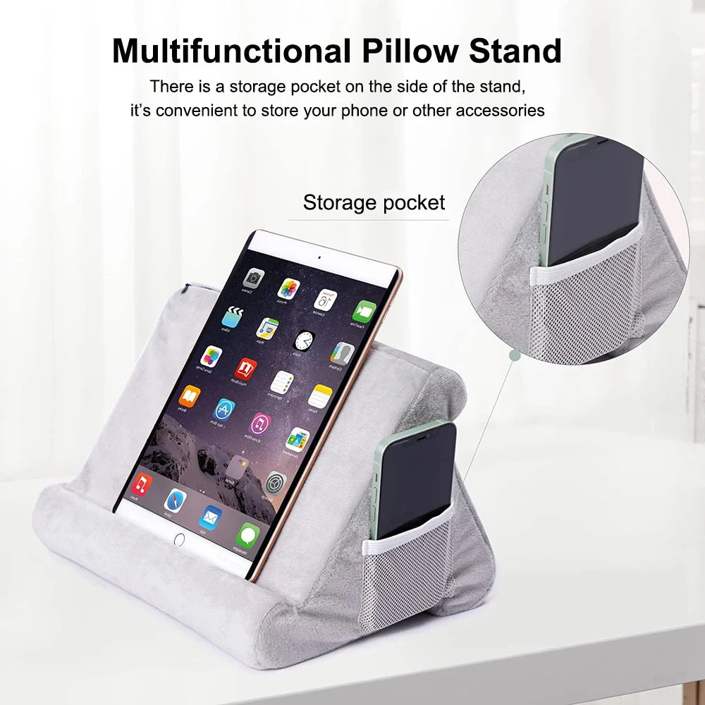 Tablet Holder for Ipad Samsung Huawei Xiaomi Pad Kindle Stand for Phone Books Reading Pillow Holder Tablet Desk Support Bracket